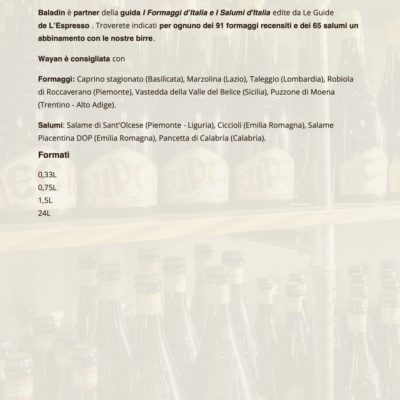 Scheda Baladin wayan 2di2